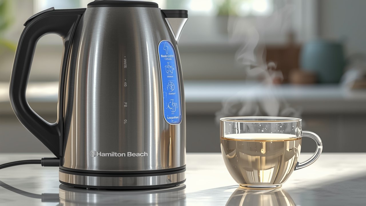 electric kettle in action