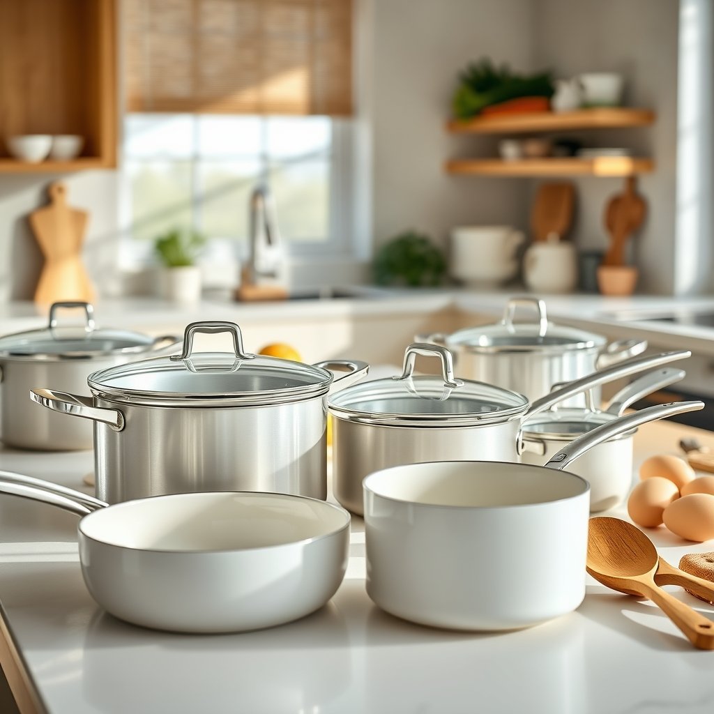 Ceramic Nonstick Cookware: 7 Best Ways To Preserve Nonstick Performance (Proven Guide) 1 ceramic nonstick cookware on a modern kitchen countertop