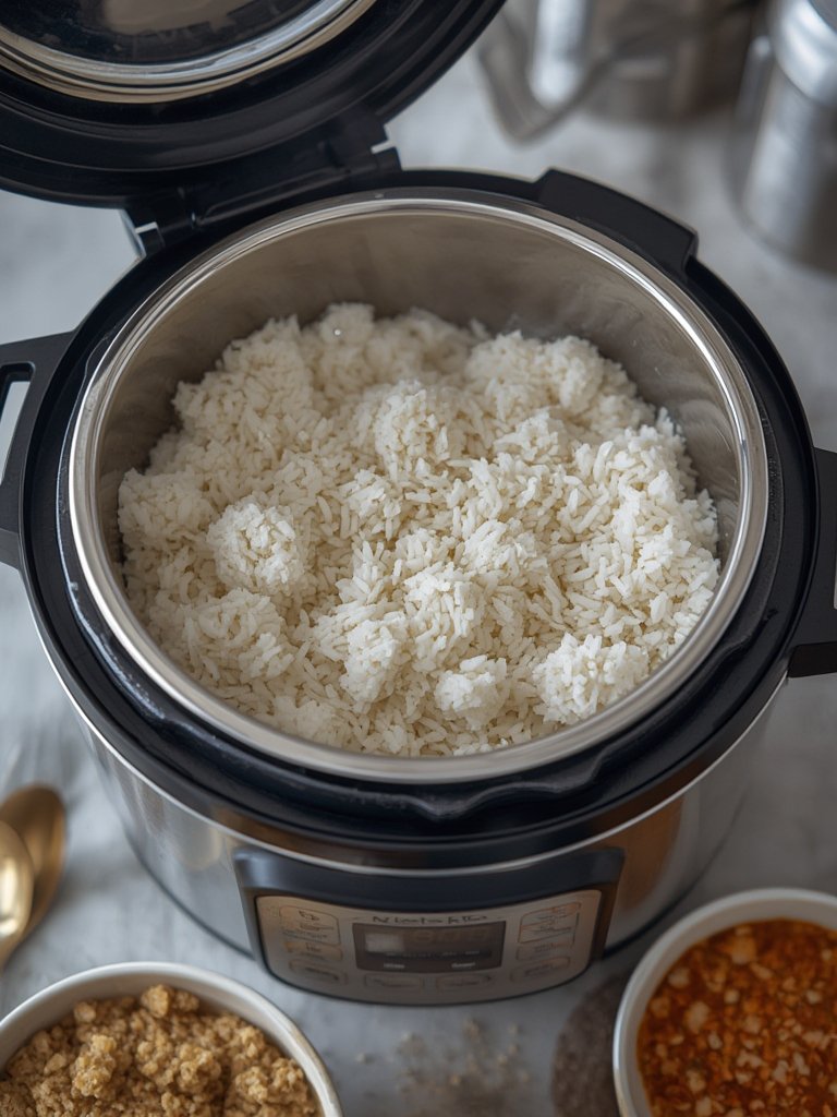 rice cooker in action