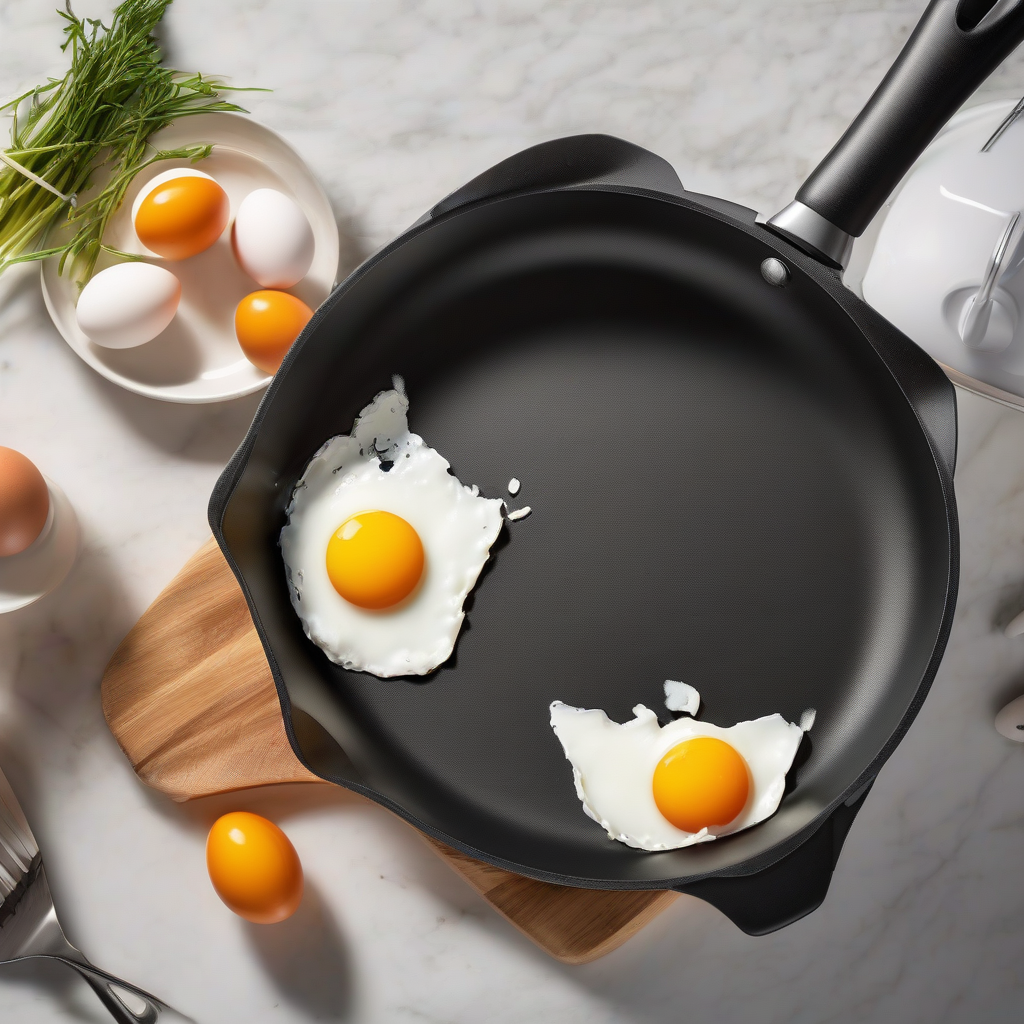 nonstick skillet in action