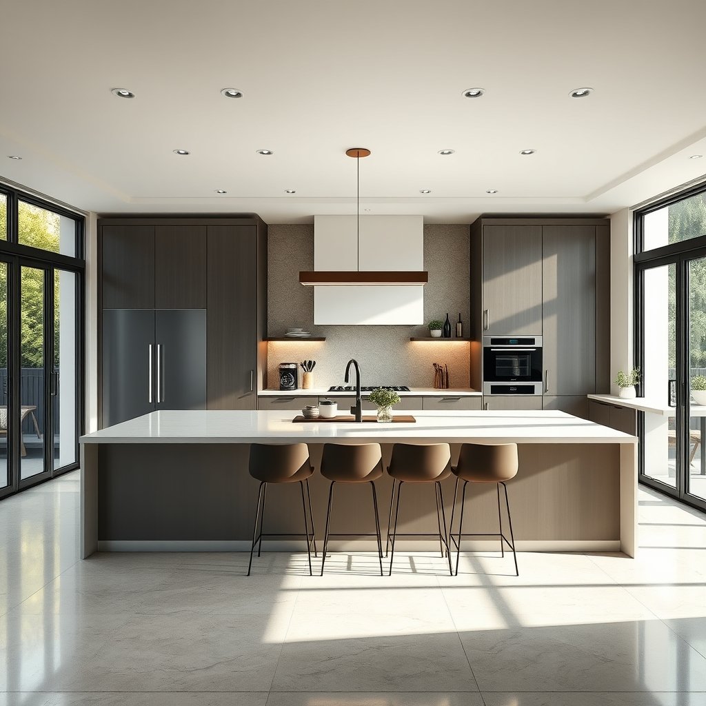 scullery kitchen design on a modern kitchen countertop