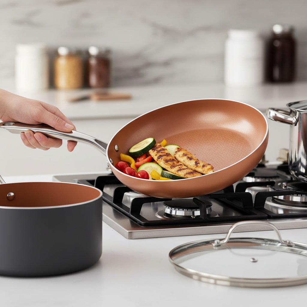 ceramic cookware in action