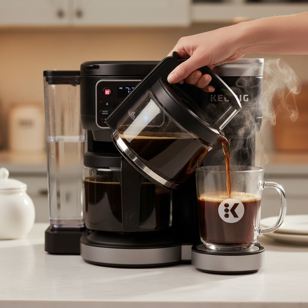 coffee maker in action