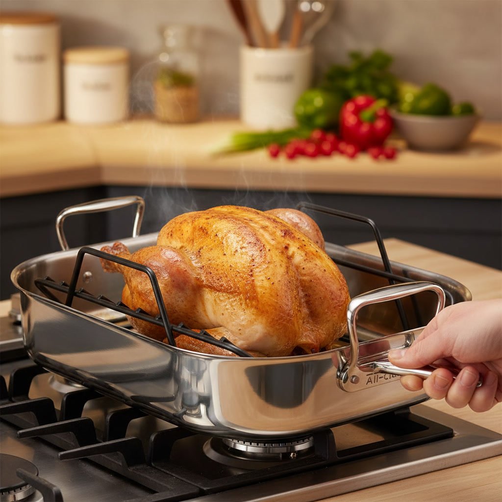 roasting pan in action