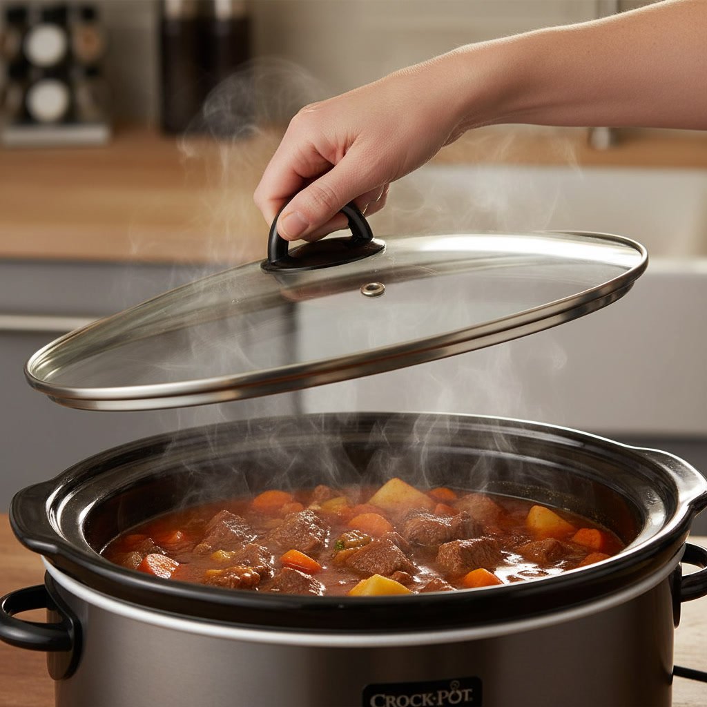 slow cooker in action