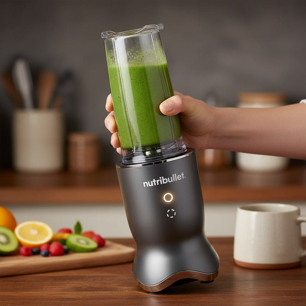 personal blender in action