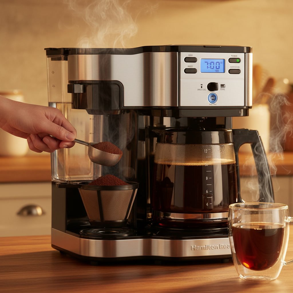 coffee maker in action