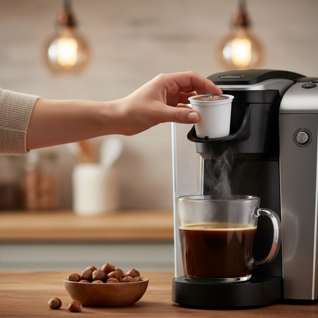 hazelnut coffee in action