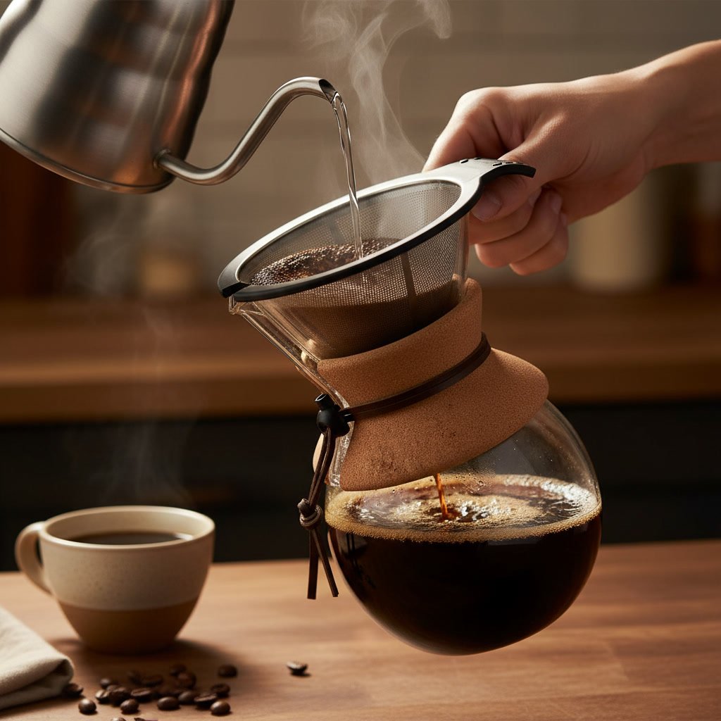 pour over in action