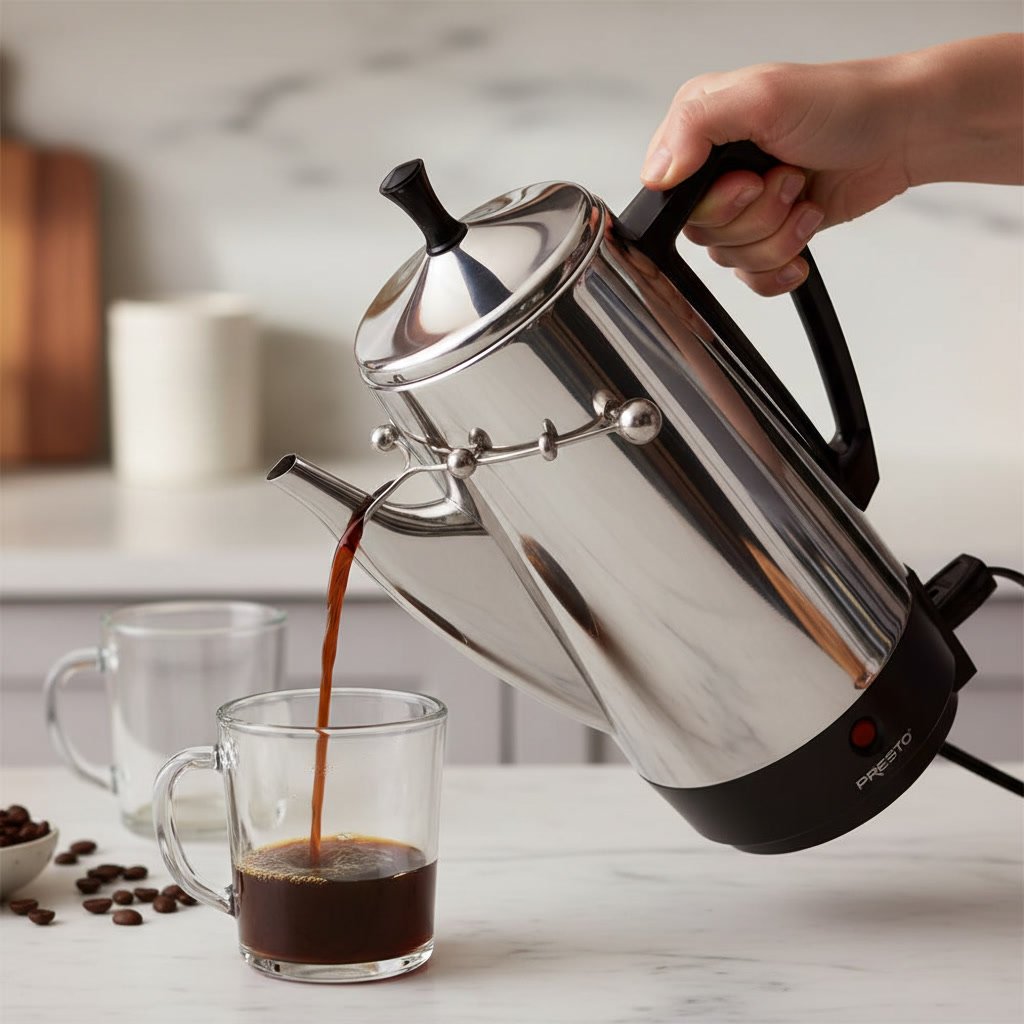 coffee percolator in action