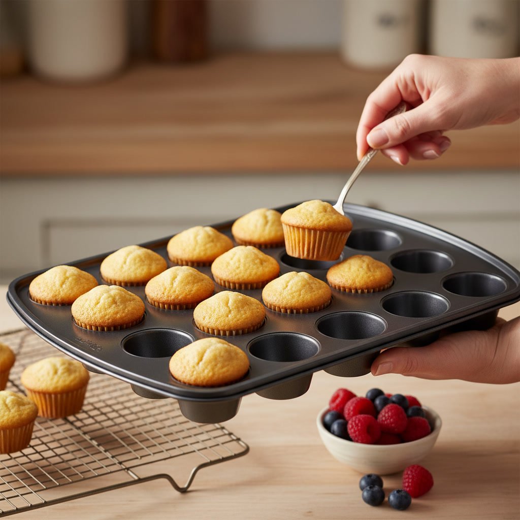 mini muffin in action