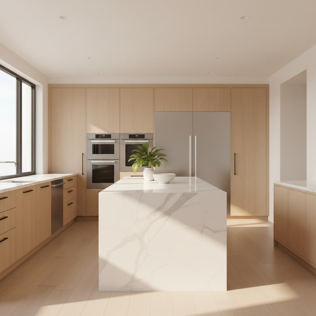 lazy susan cabinet organizer on a modern kitchen countertop