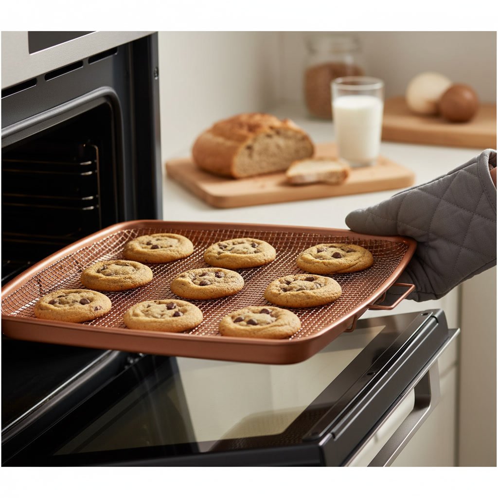 baking sheet in action