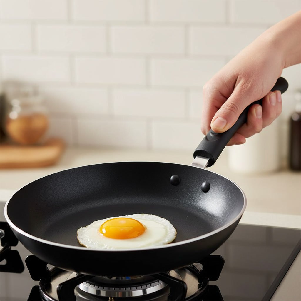 Nonstick frying in action