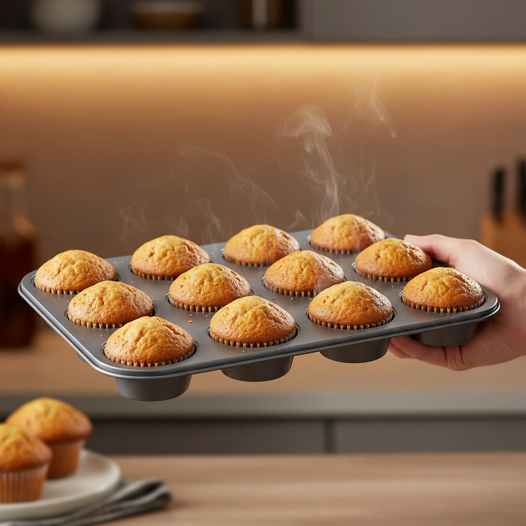 muffin pan in action