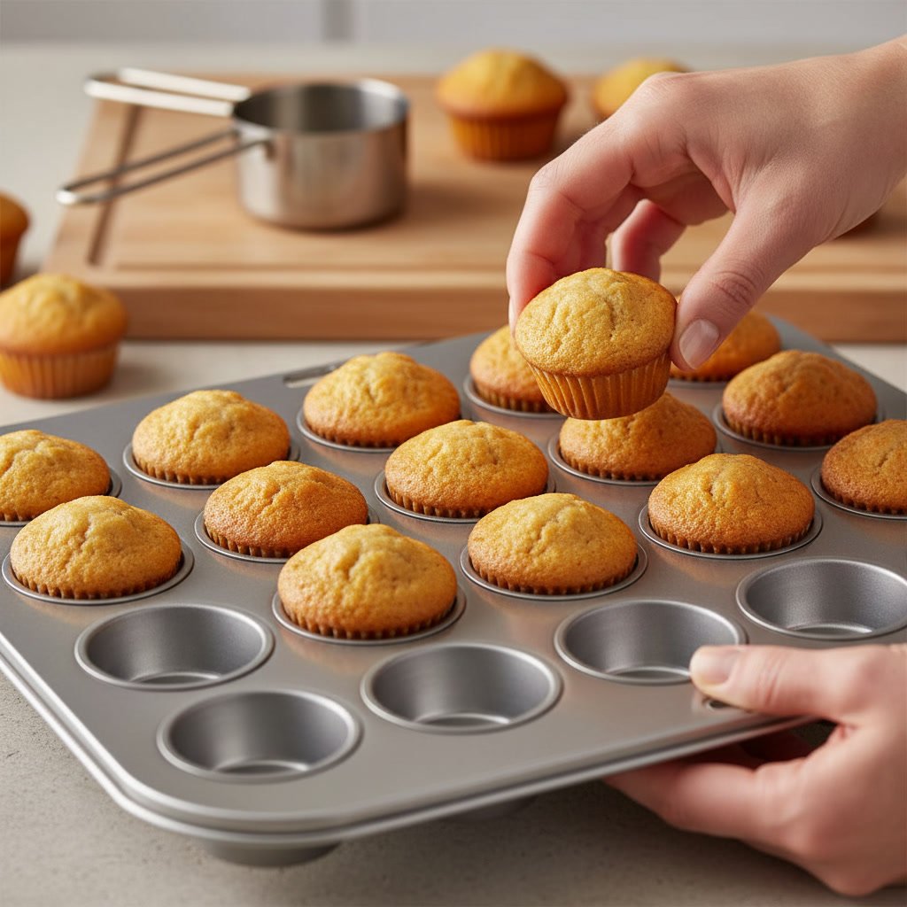 mini muffin in action