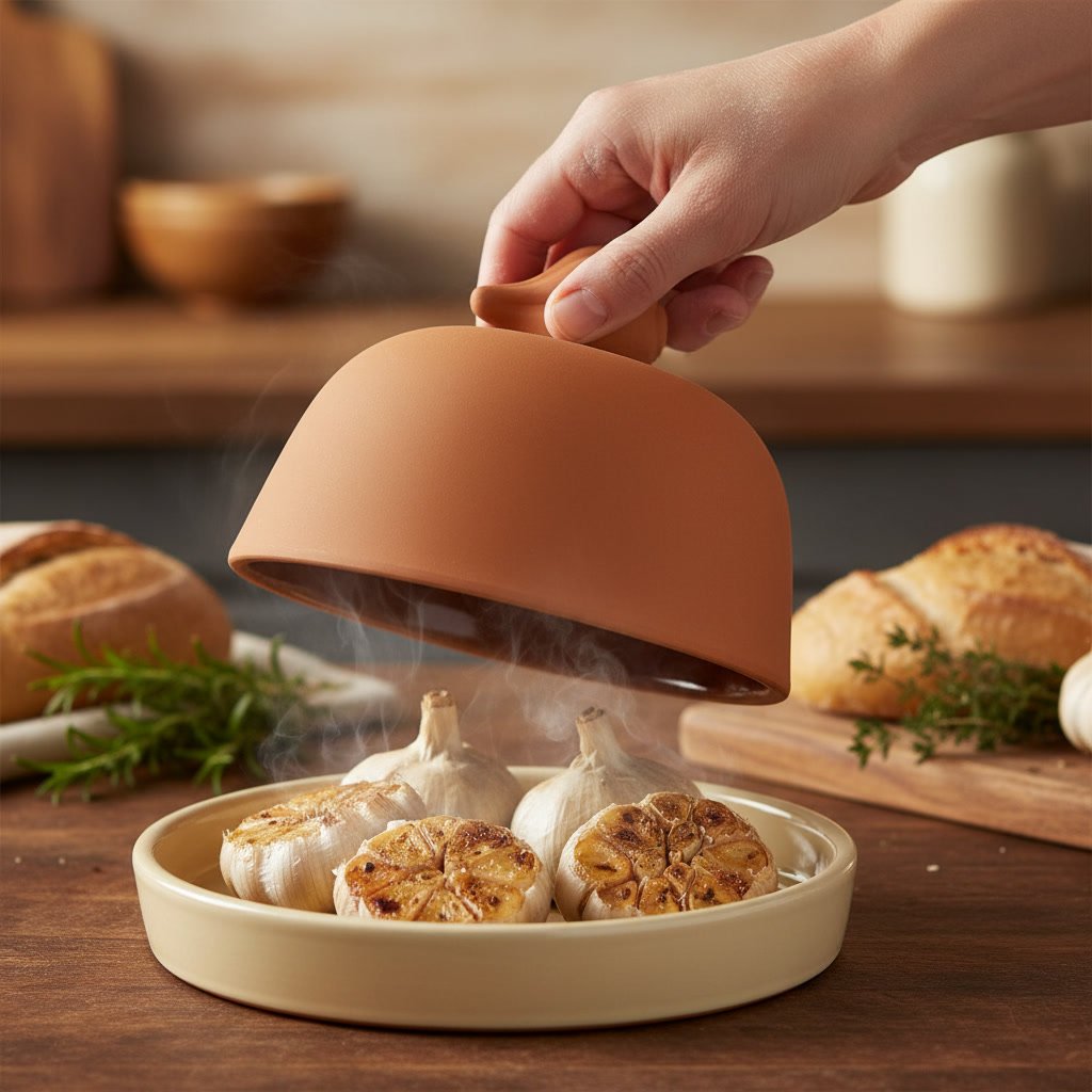 GARLIC BAKER: 5 AMAZING SECRETS FOR THE BEST FLAVORS 2 garlic baker in action