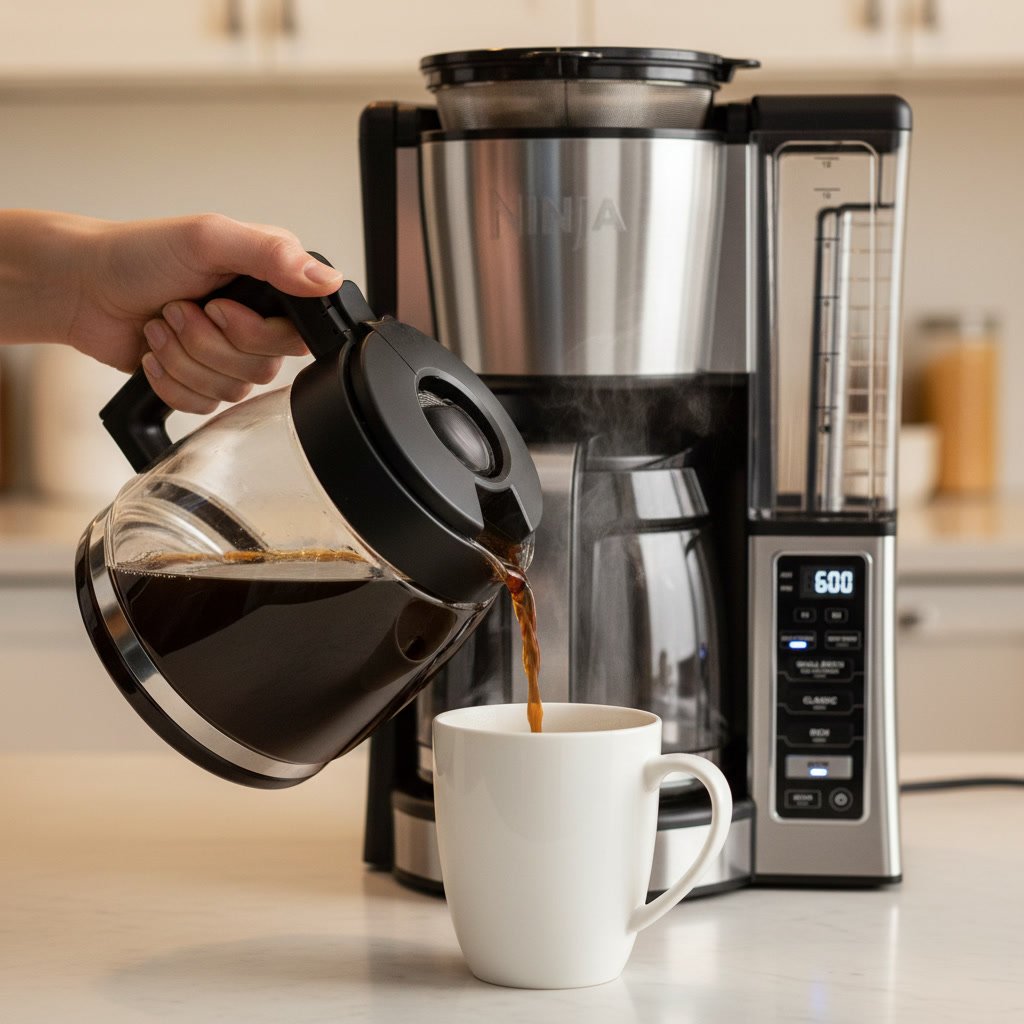 coffee brewer in action