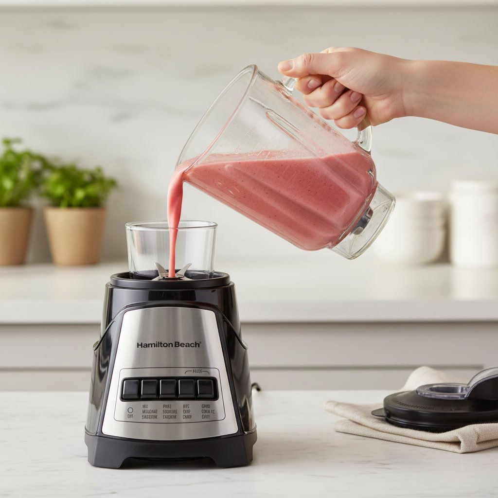 blender smoothies in action