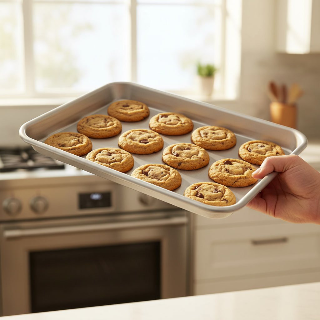 baking sheet in action