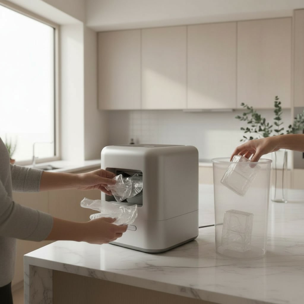 soft plastic compactor kitchen in a modern kitchen setting