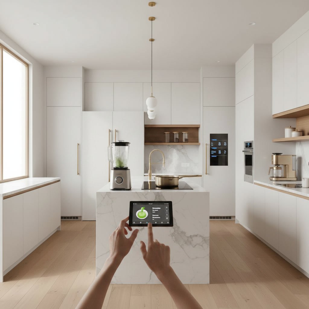smart kitchen ecosystem close-up detail