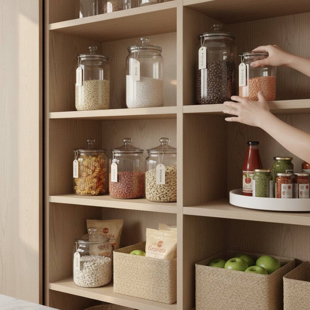 pantry organization ideas close-up detail