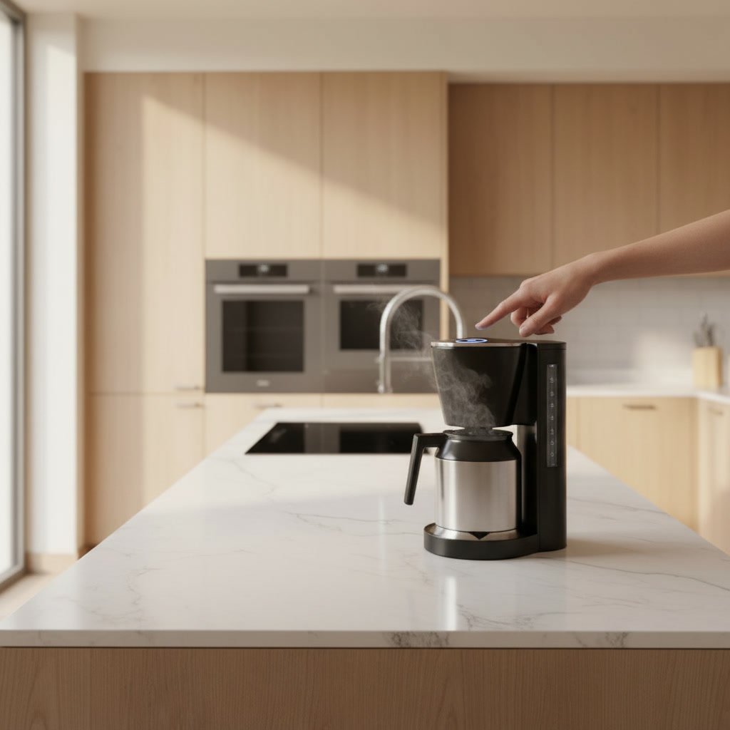 Bosch Alexa coffee maker close-up detail