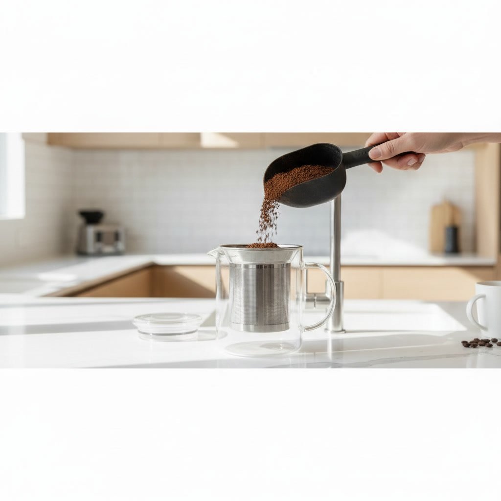 cold brew coffee maker no ice close-up detail