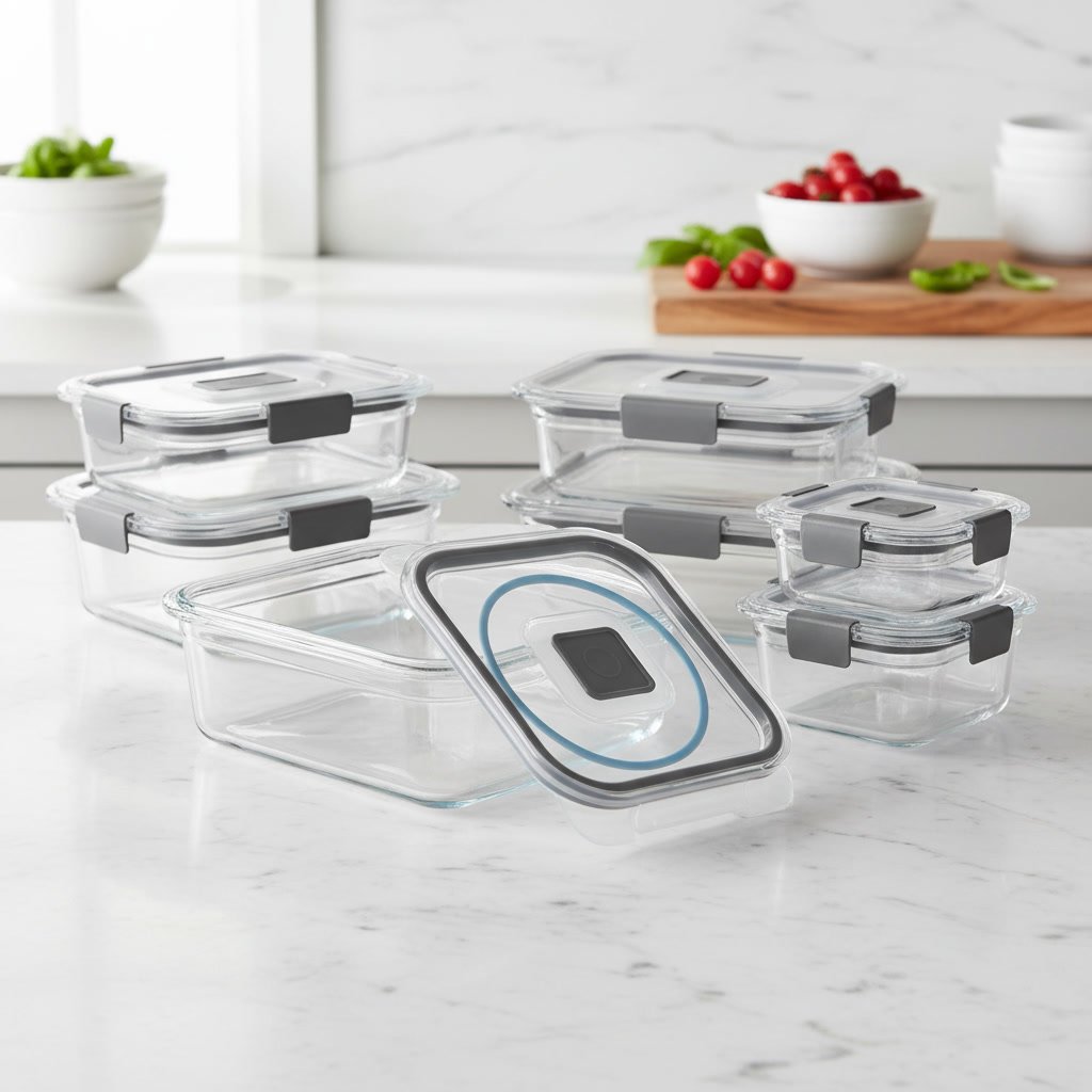 Rubbermaid Brilliance Glass Food Storage Containers product view