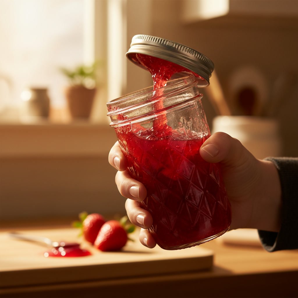 Ball Quilted Crystal Jelly Jars in action