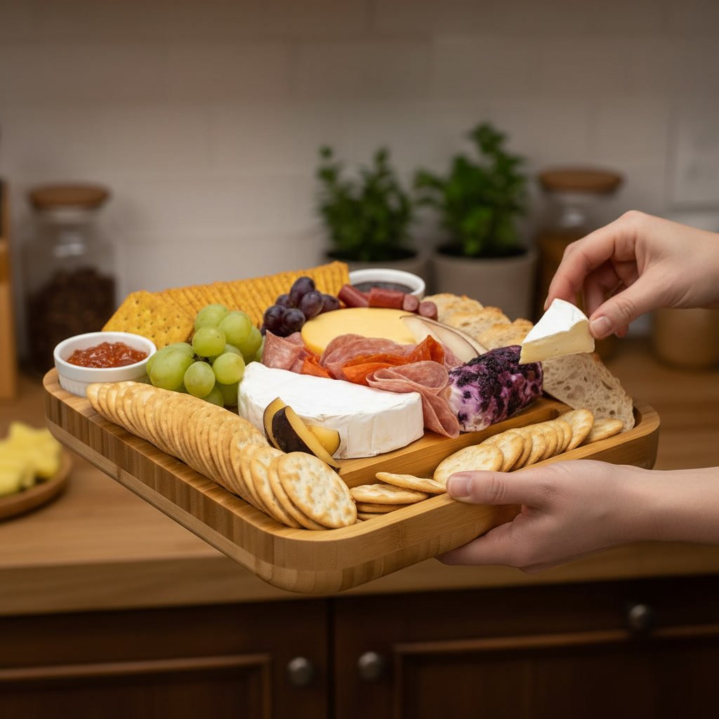 SMIRLY Charcuterie Board in action