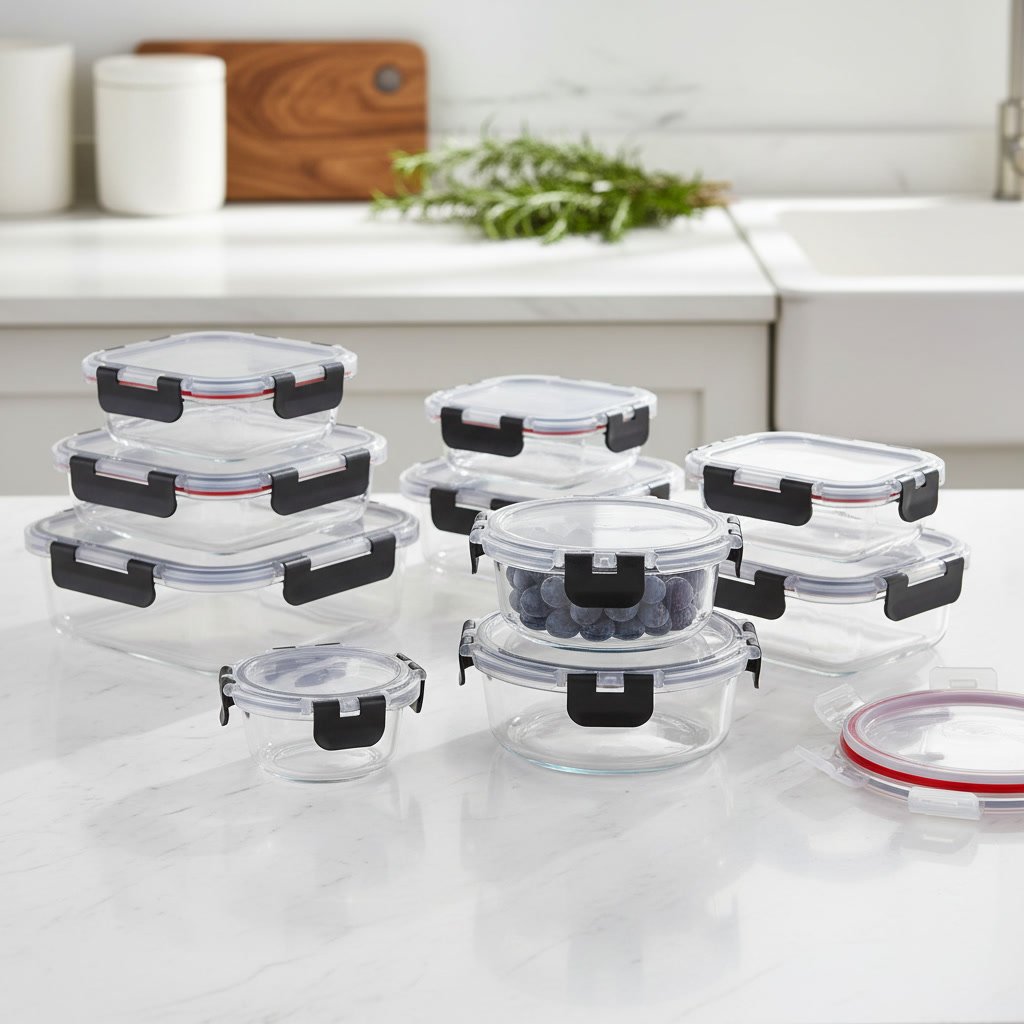 JoyJolt borosilicate glass storage containers product view