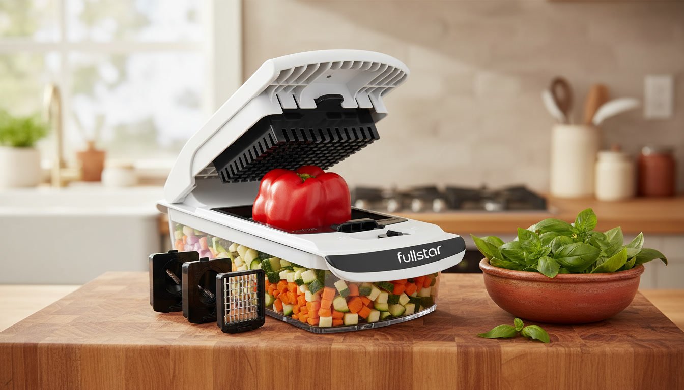 Fullstar Vegetable Chopper 2026: Honest Review & Lid Fix 2 fullstar vegetable chopper on a modern kitchen countertop