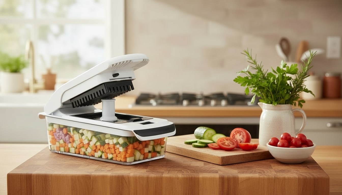 Fullstar Vegetable Chopper 2026: Honest Review & Lid Fix 4 fullstar vegetable chopper in a modern kitchen setting