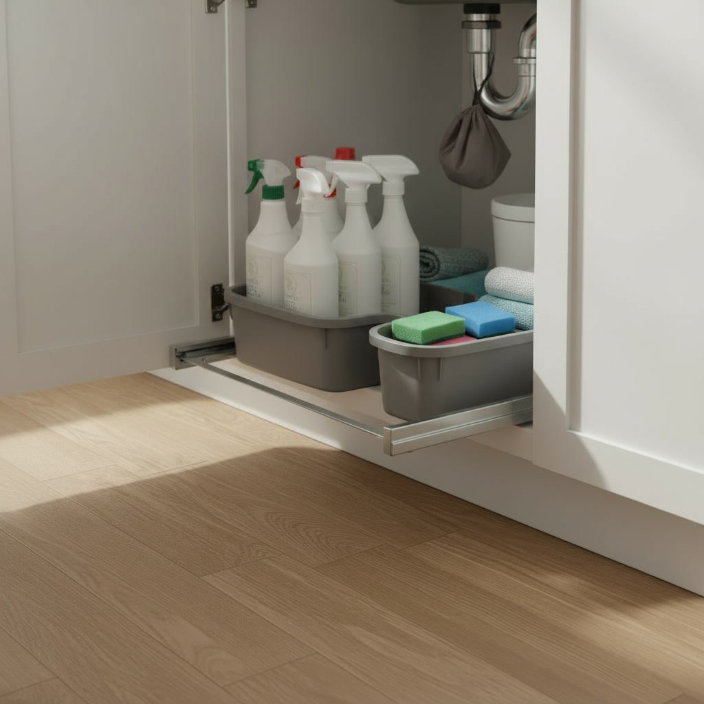under sink organization 2026 in a modern kitchen setting
