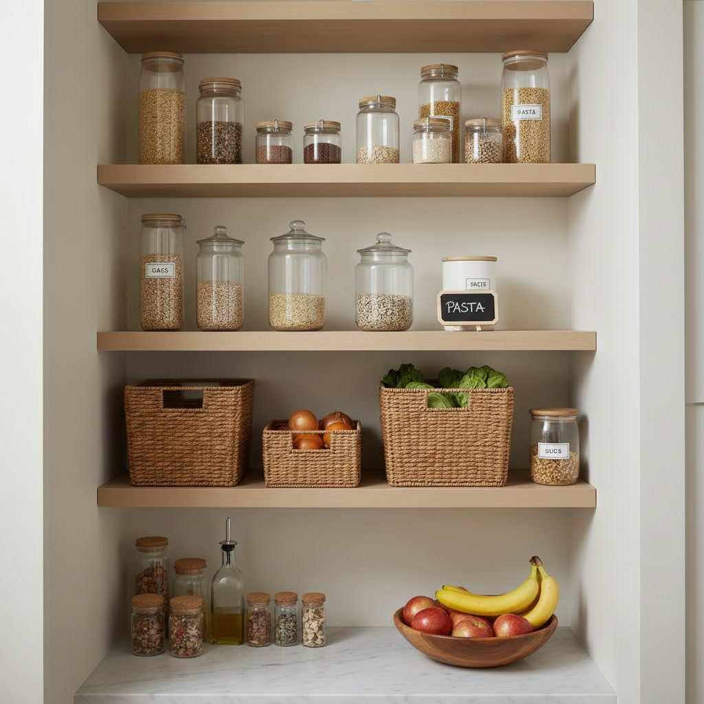small pantry organization 2026 in a modern kitchen setting